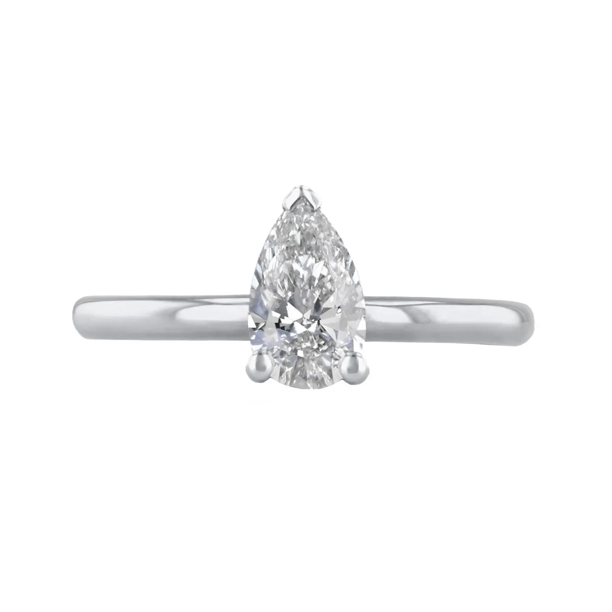 1-50ct Sofia Pear Cut Diamond Solitaire Engagement Ring | Platinum