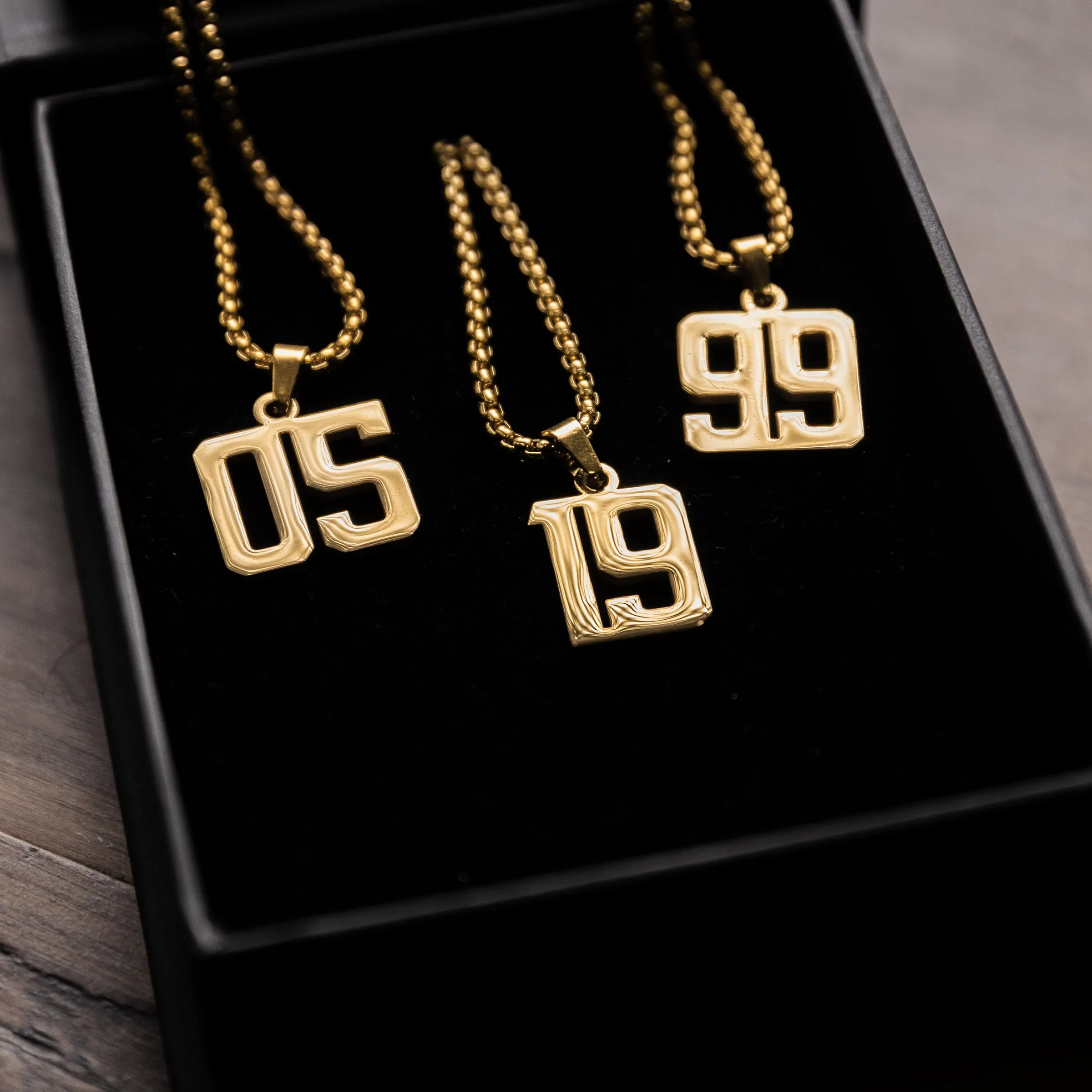 18k Gold Number Chain