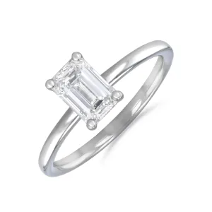 2-00ct Sofia Emerald Cut Diamond Solitaire Engagement Ring | Platinum