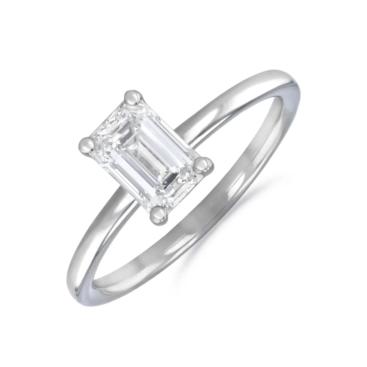 2-00ct Sofia Emerald Cut Diamond Solitaire Engagement Ring | Platinum