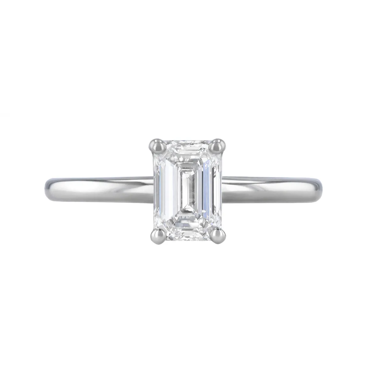 2-00ct Sofia Emerald Cut Diamond Solitaire Engagement Ring | Platinum