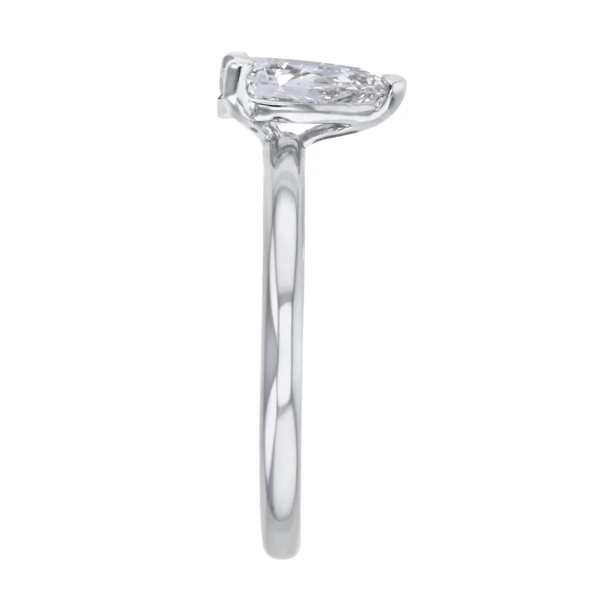 2-00ct Sofia Pear Cut Diamond Solitaire Engagement Ring | 18ct White Gold