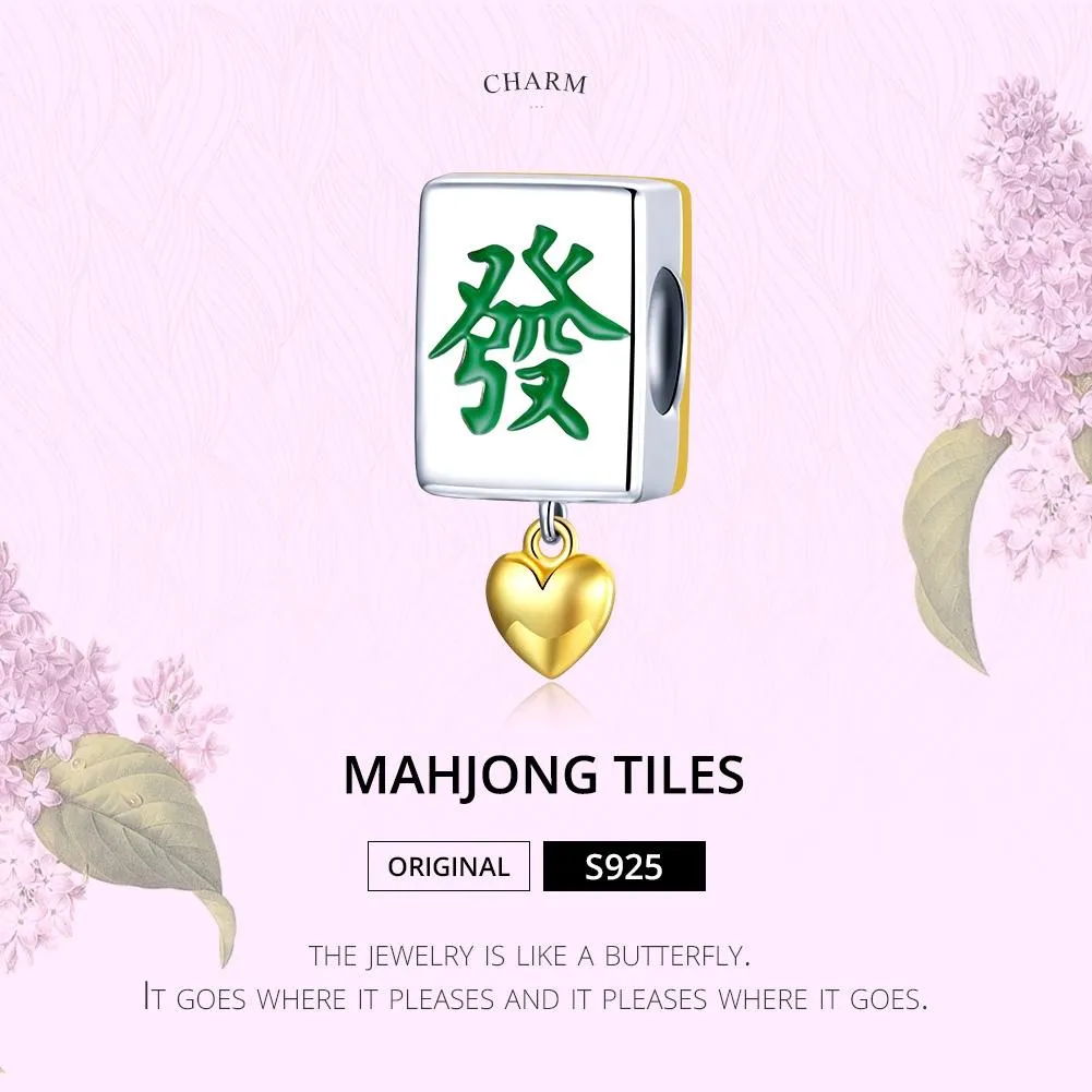 925 Sterling Silver Mahjong Beads For Diy Bracelets & Necklaces