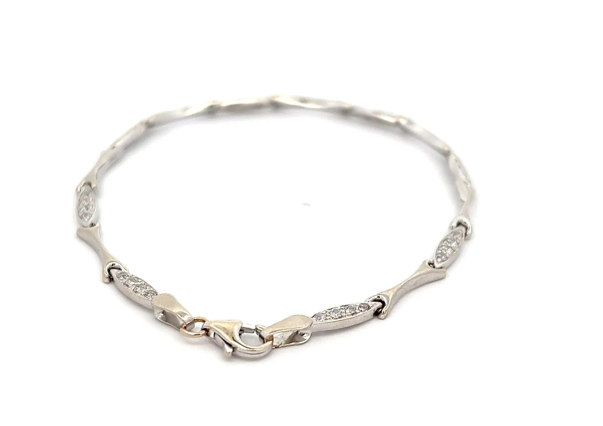 9ct White Gold Cubic Zirconia Bracelet