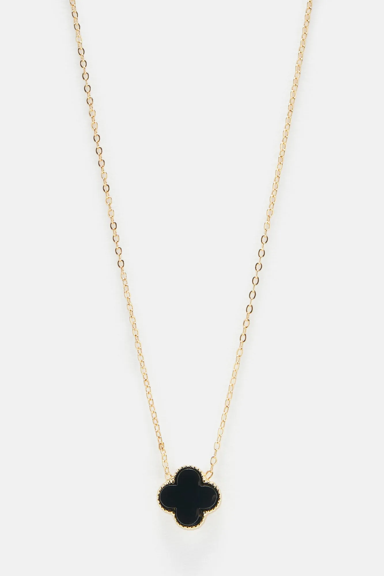 Baby Flower Necklace - Gold/Black