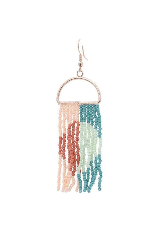Beaded Multicolor Dangle Earrings