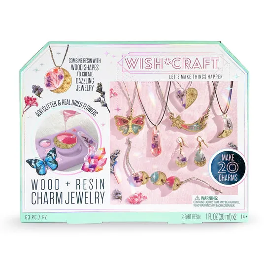 Bright Stripes Wish*Craft Wood   Resin Charm Jewelry