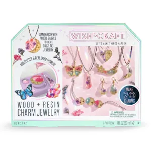 Bright Stripes Wish*Craft Wood   Resin Charm Jewelry