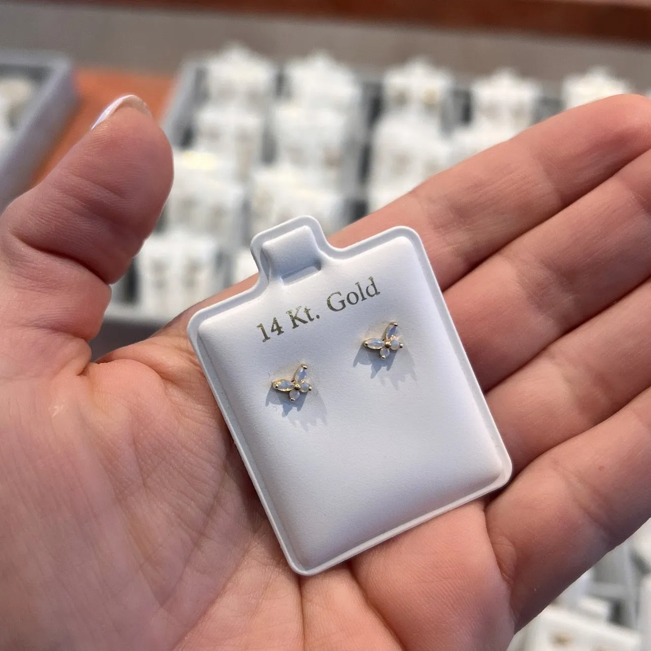 Butterfly CZ Studs