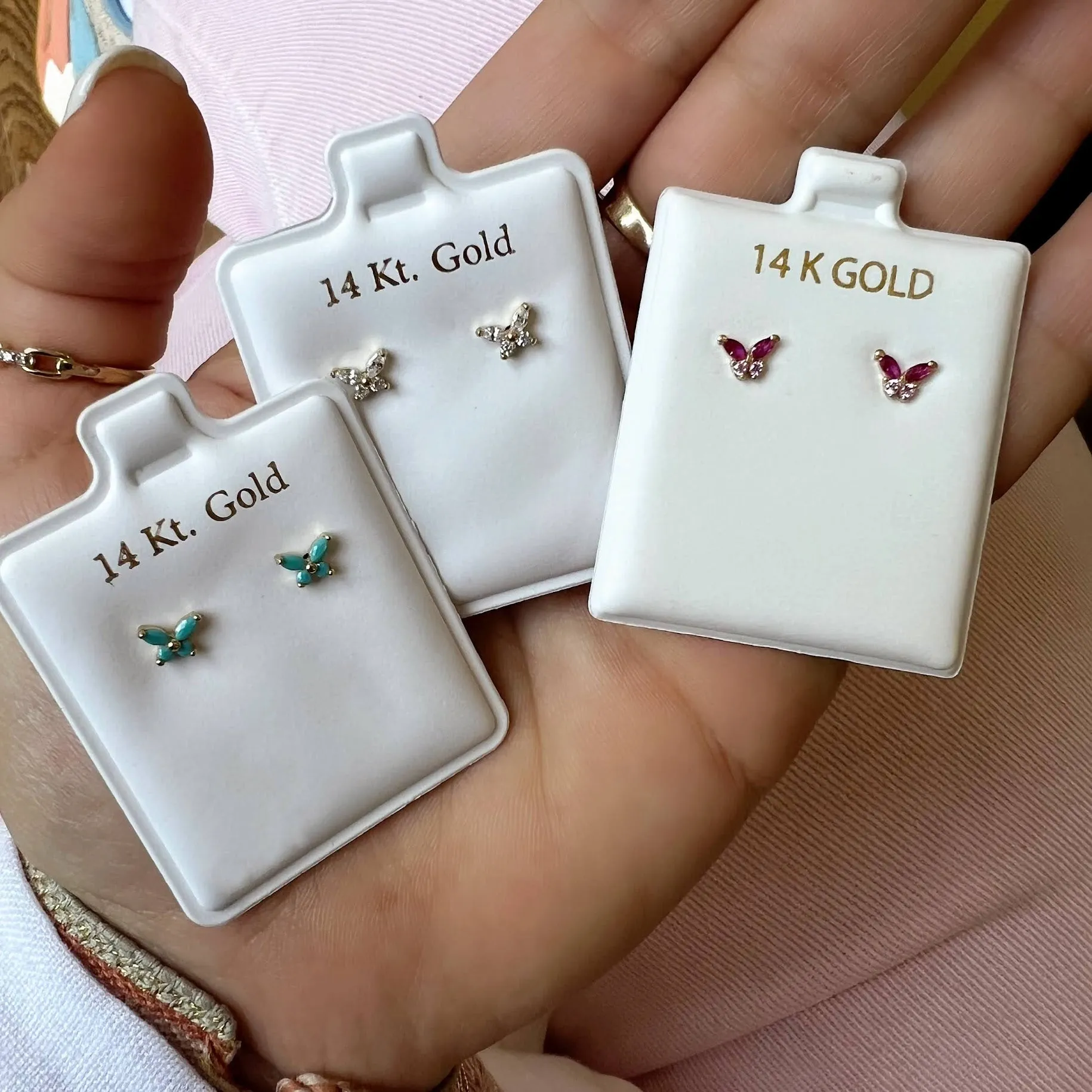 Butterfly CZ Studs