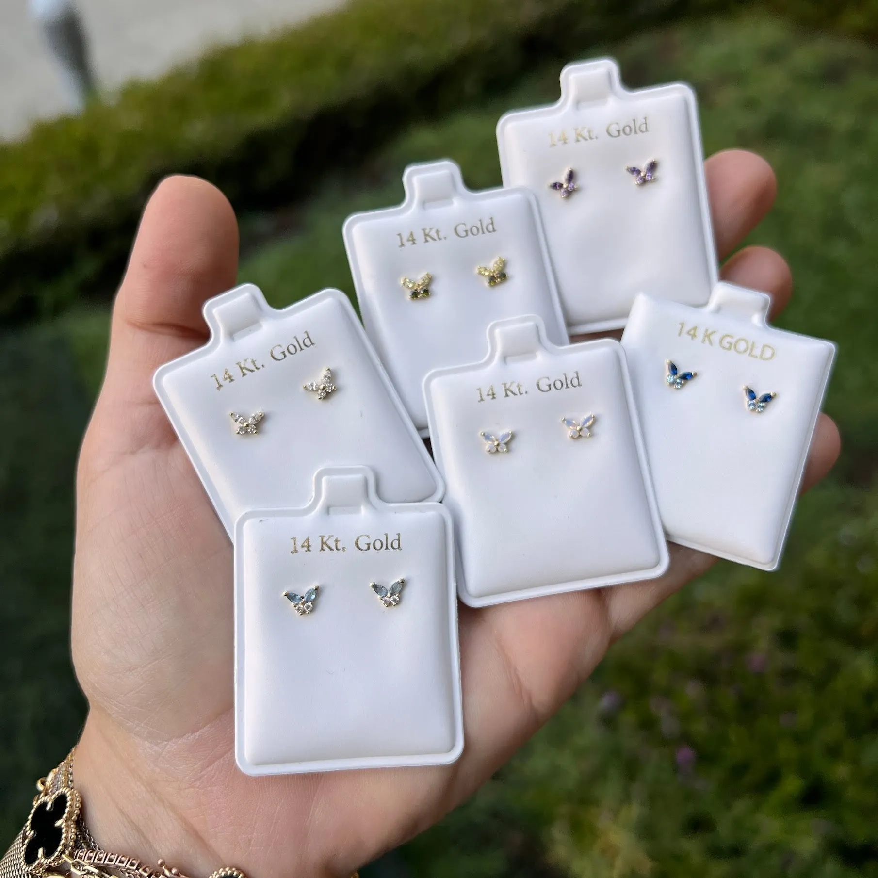 Butterfly CZ Studs