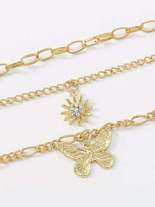 Butterfly Shape Layered Necklaces Accessories