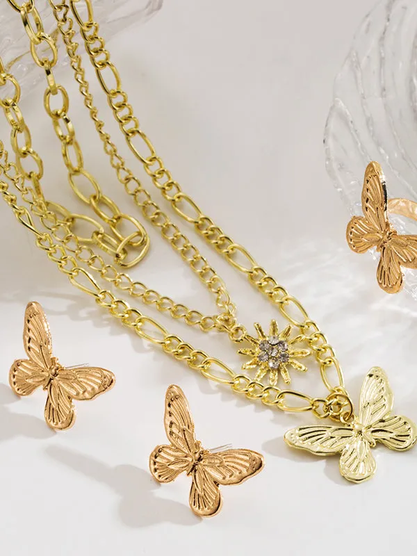 Butterfly Shape Layered Necklaces Accessories