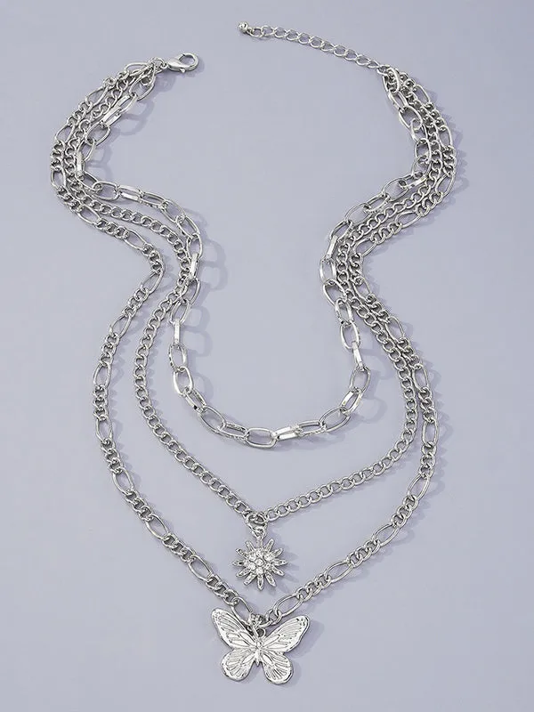 Butterfly Shape Layered Necklaces Accessories