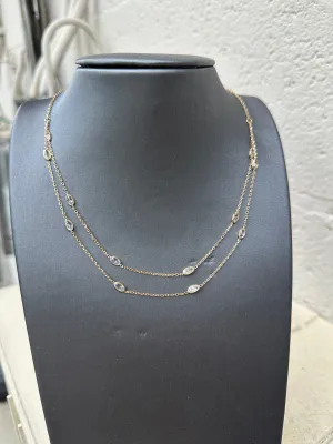 Delicate Bezel Layered Necklace