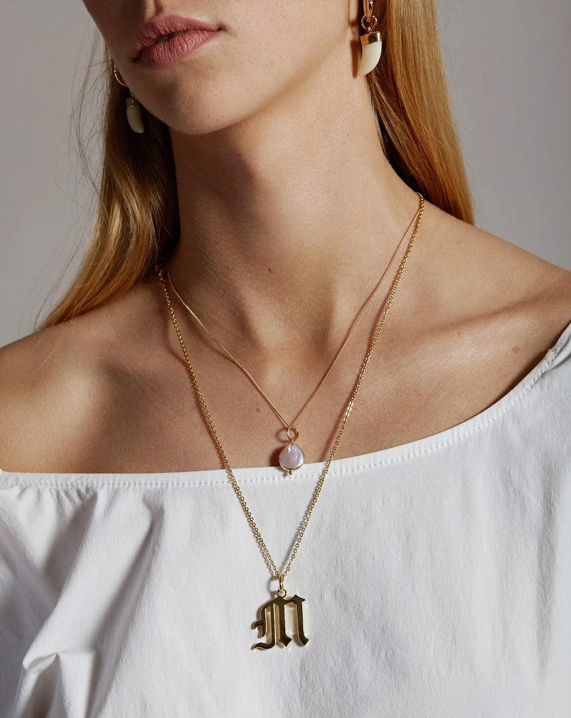Gold Letter T Necklace