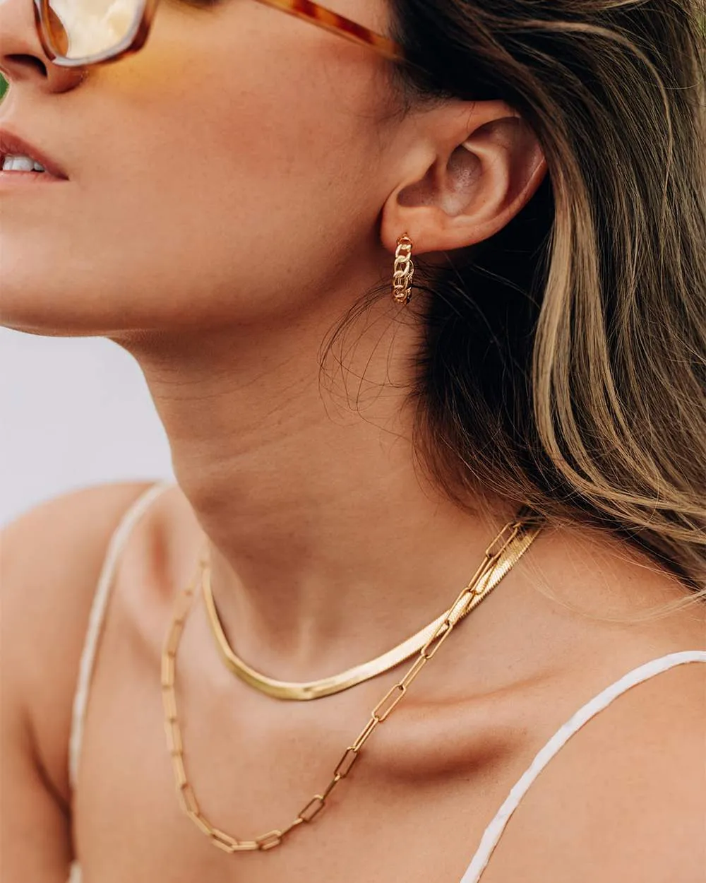 Gold Plated Cubano Hoops