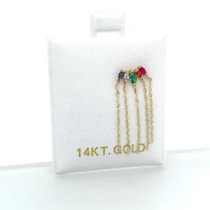 Marquise CZ's Fan Tassel Studs