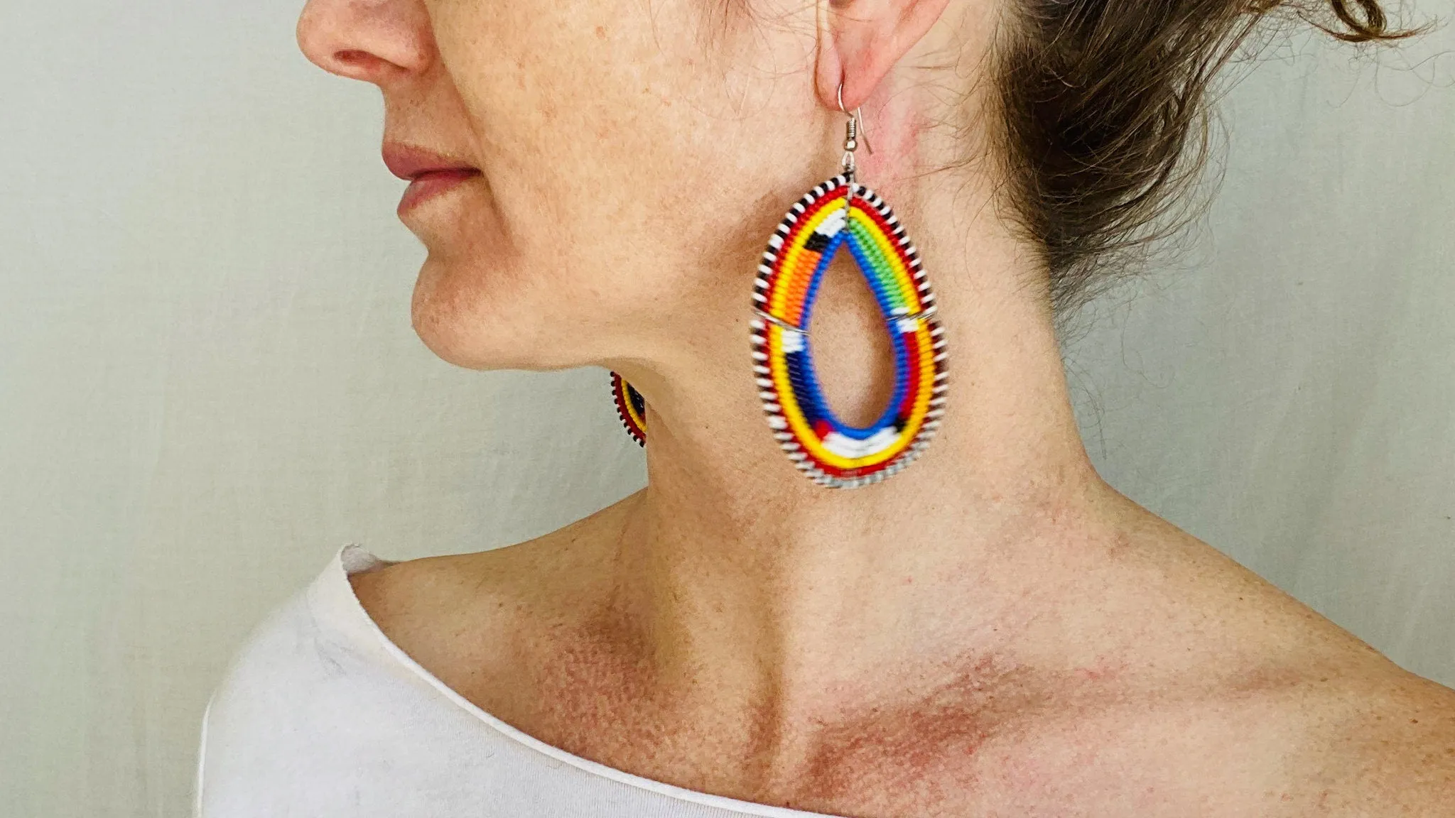 Masaai Beaded Earrings. 0227