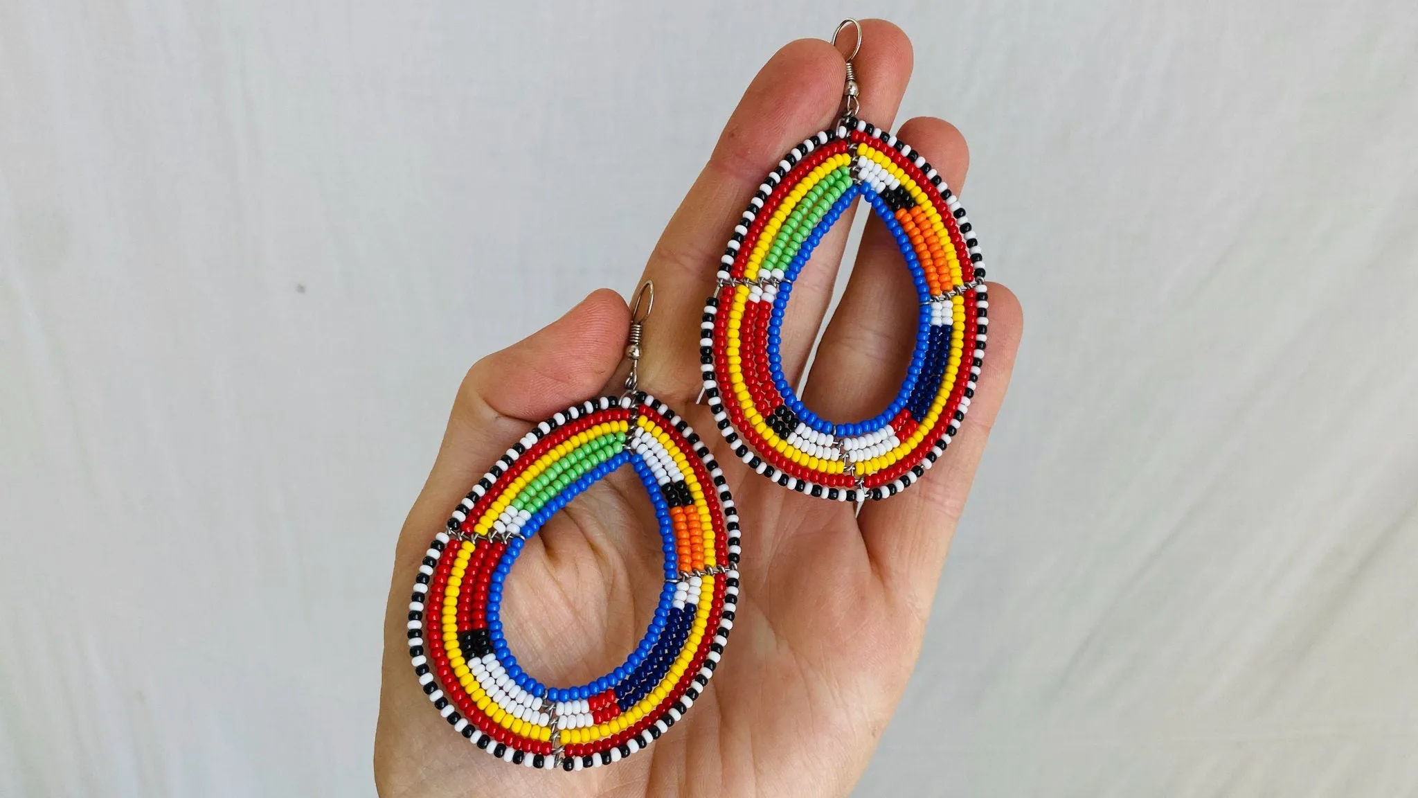 Masaai Beaded Earrings. 0227
