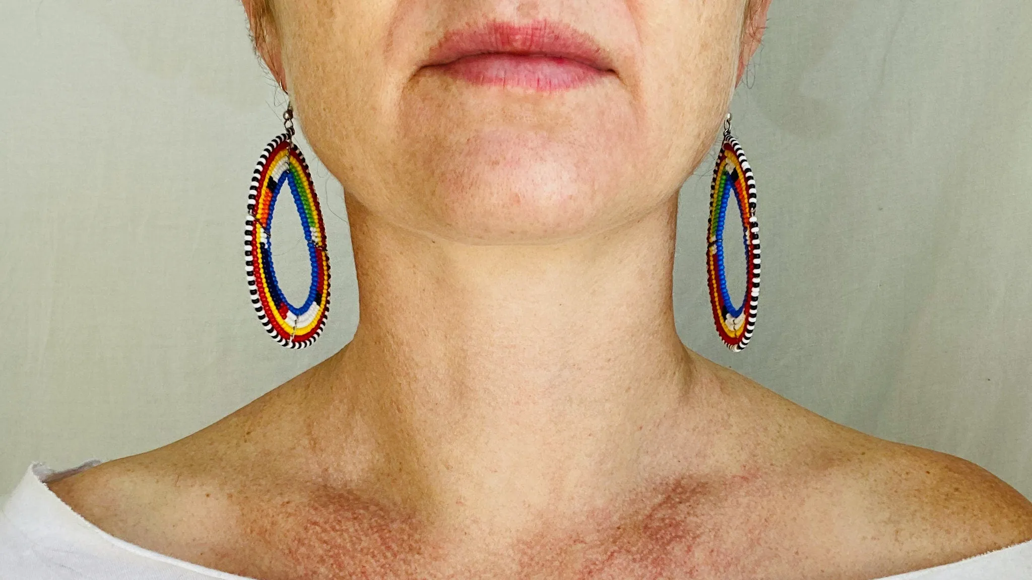 Masaai Beaded Earrings. 0227
