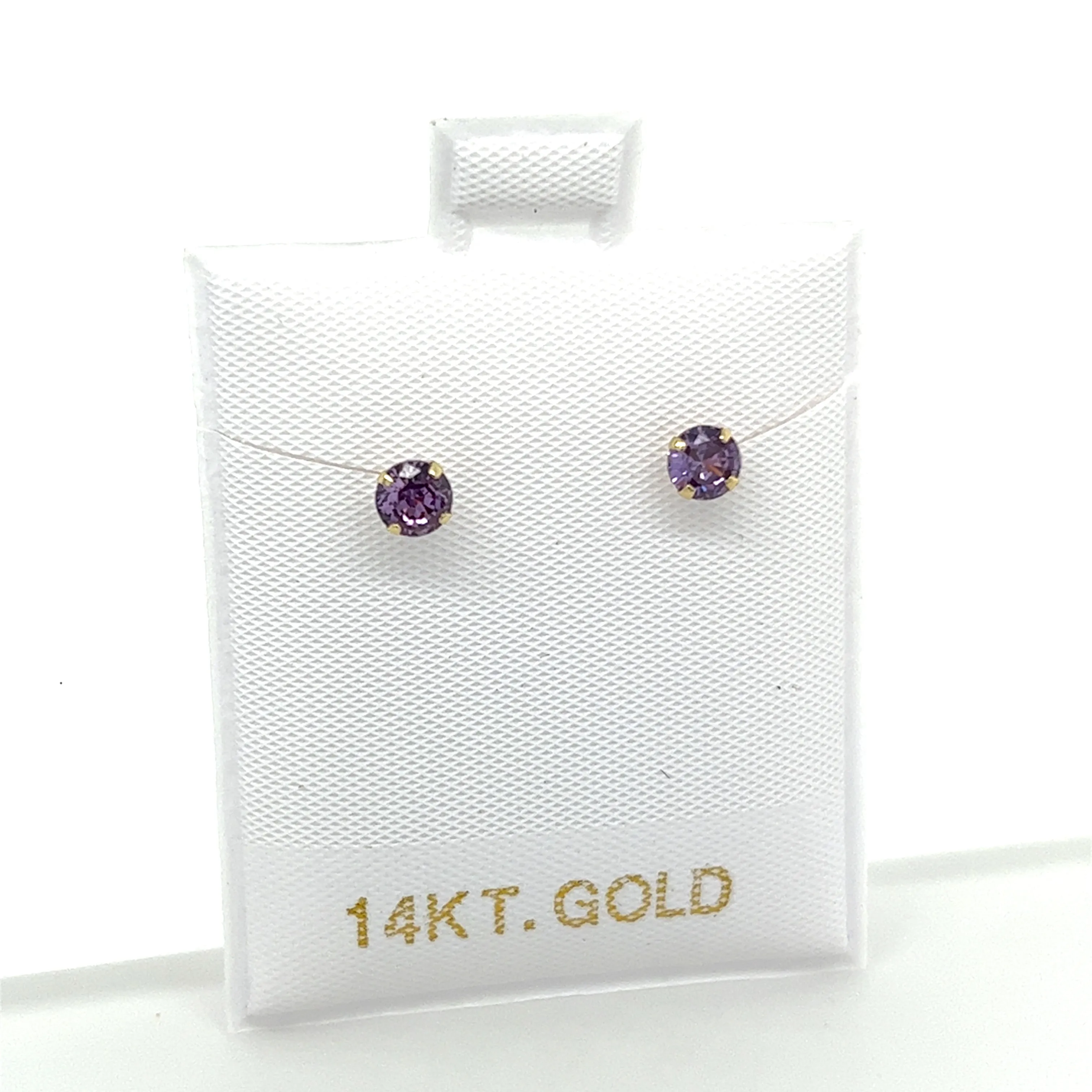 Nikki 4 Prong Round Studs (6mm)