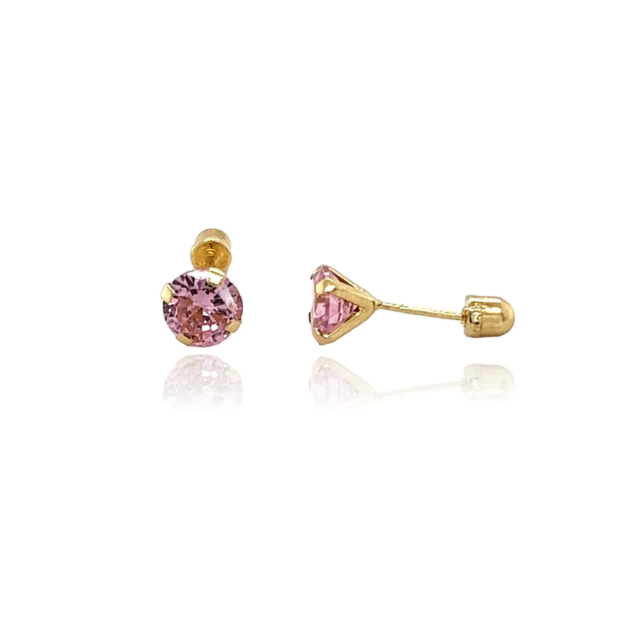 Nikki 4 Prong Round Studs (6mm)