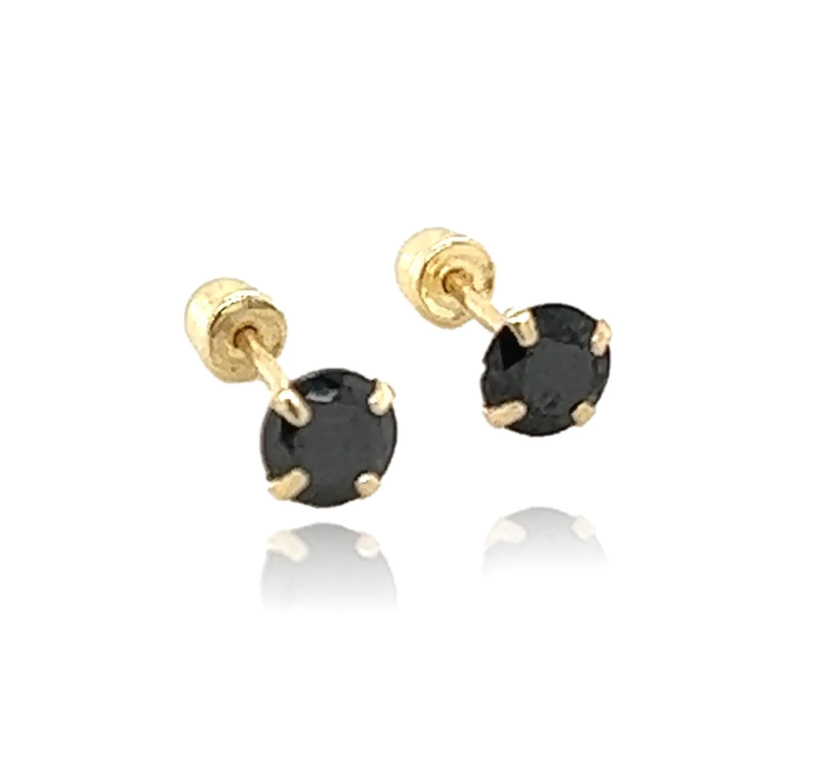 Nikki 4 Prong Round Studs (6mm)