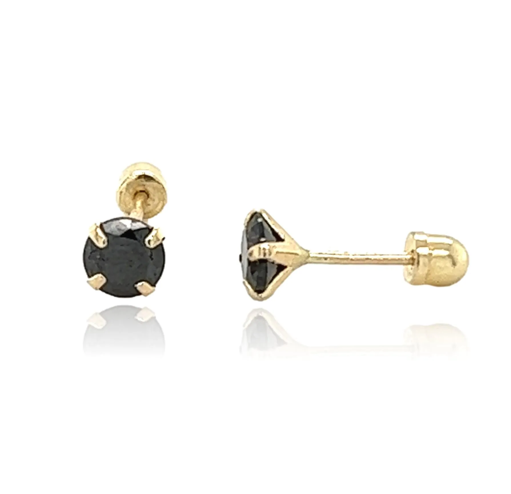 Nikki 4 Prong Round Studs (6mm)