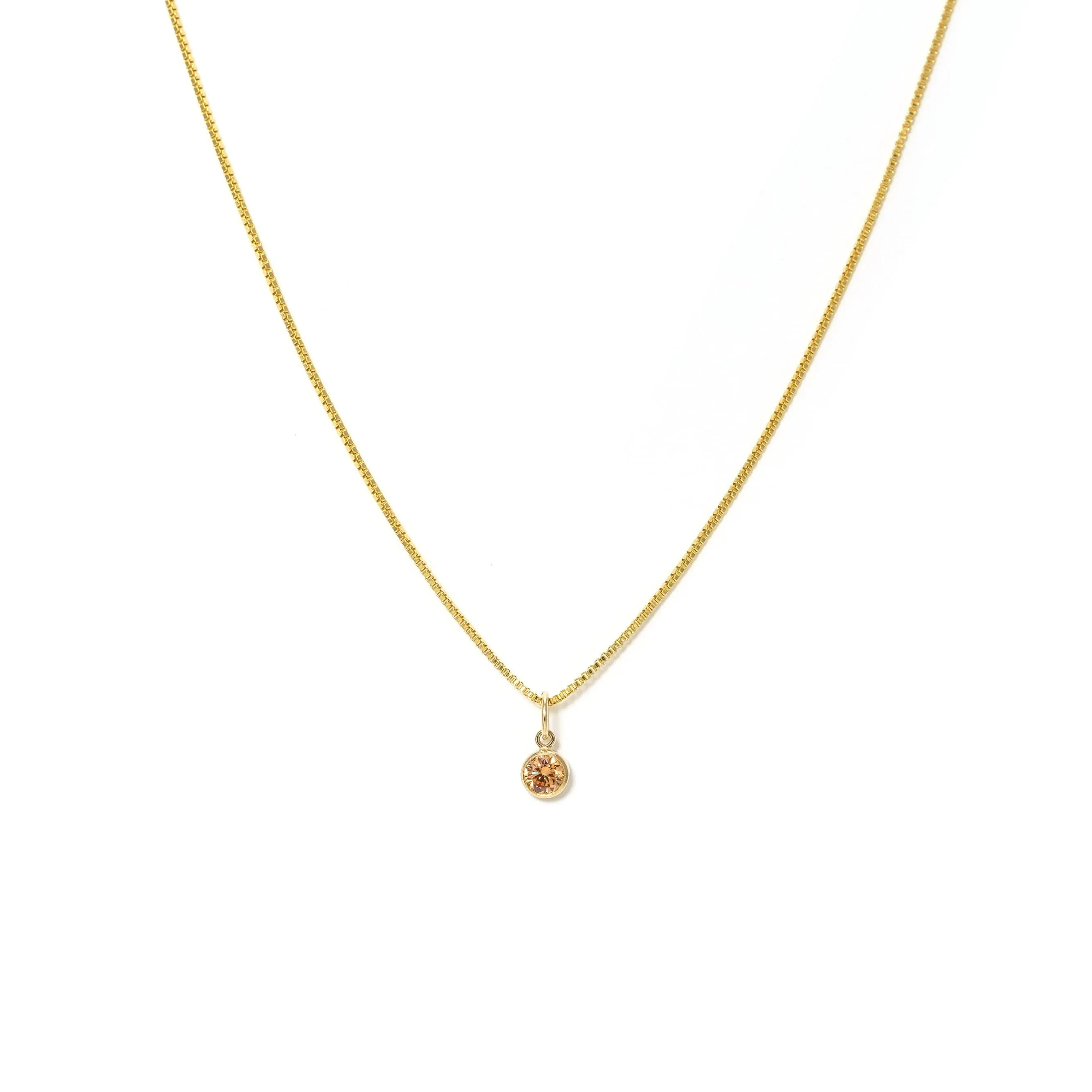 November Birthstone Gold-Filled Necklace