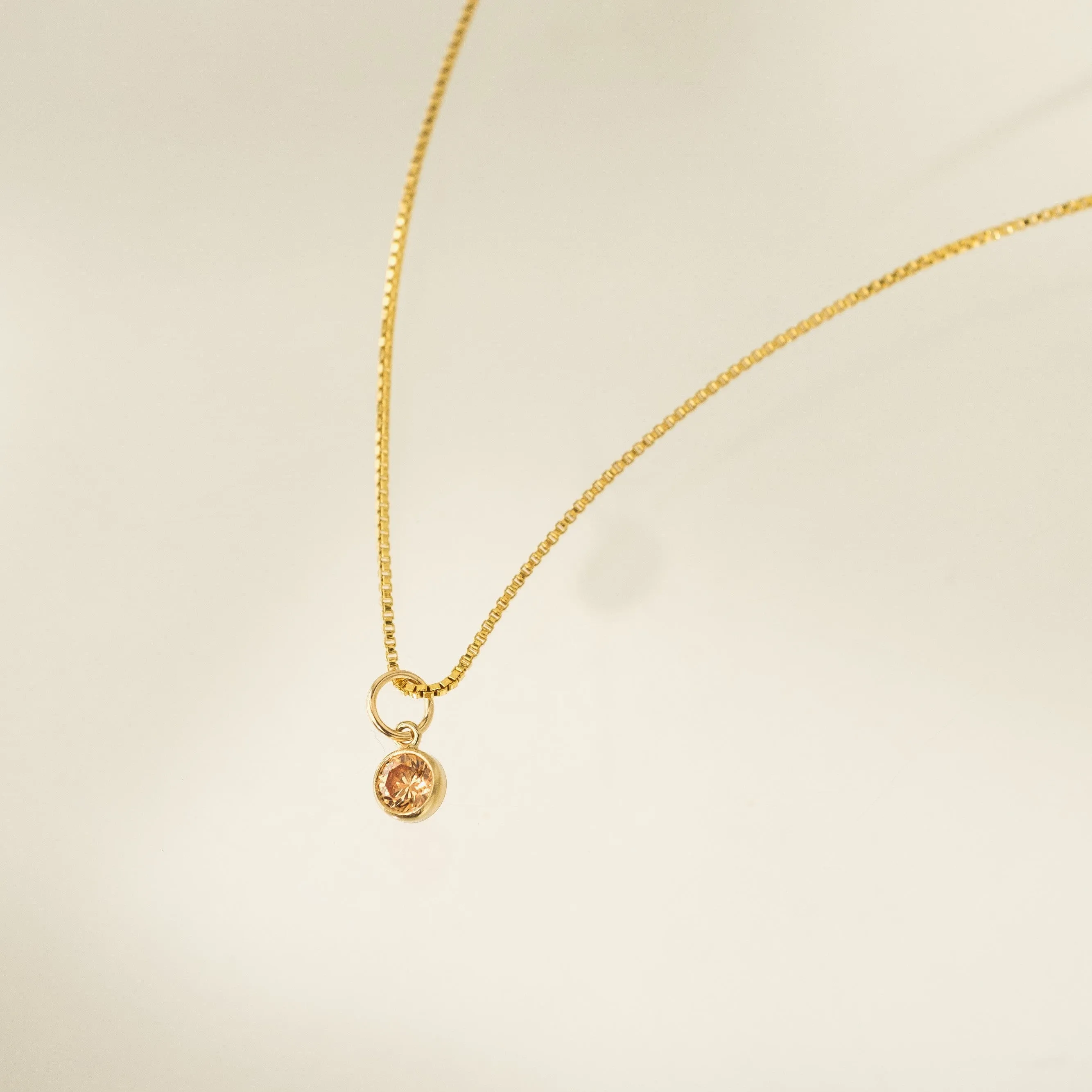 November Birthstone Gold-Filled Necklace