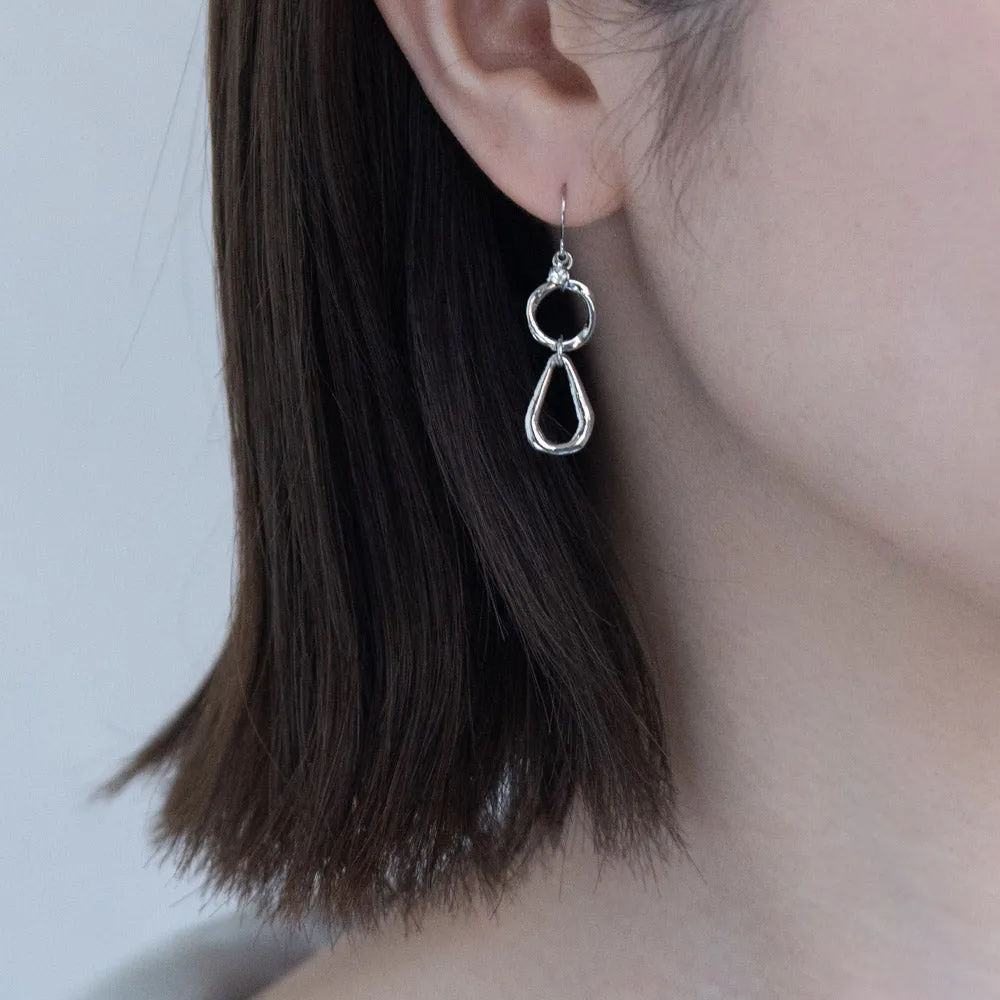 Organic Link Drop Earrings