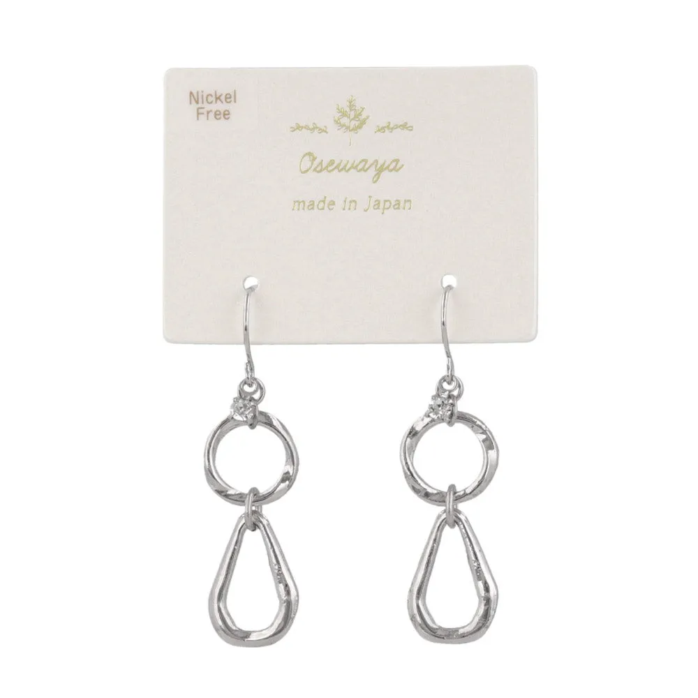 Organic Link Drop Earrings