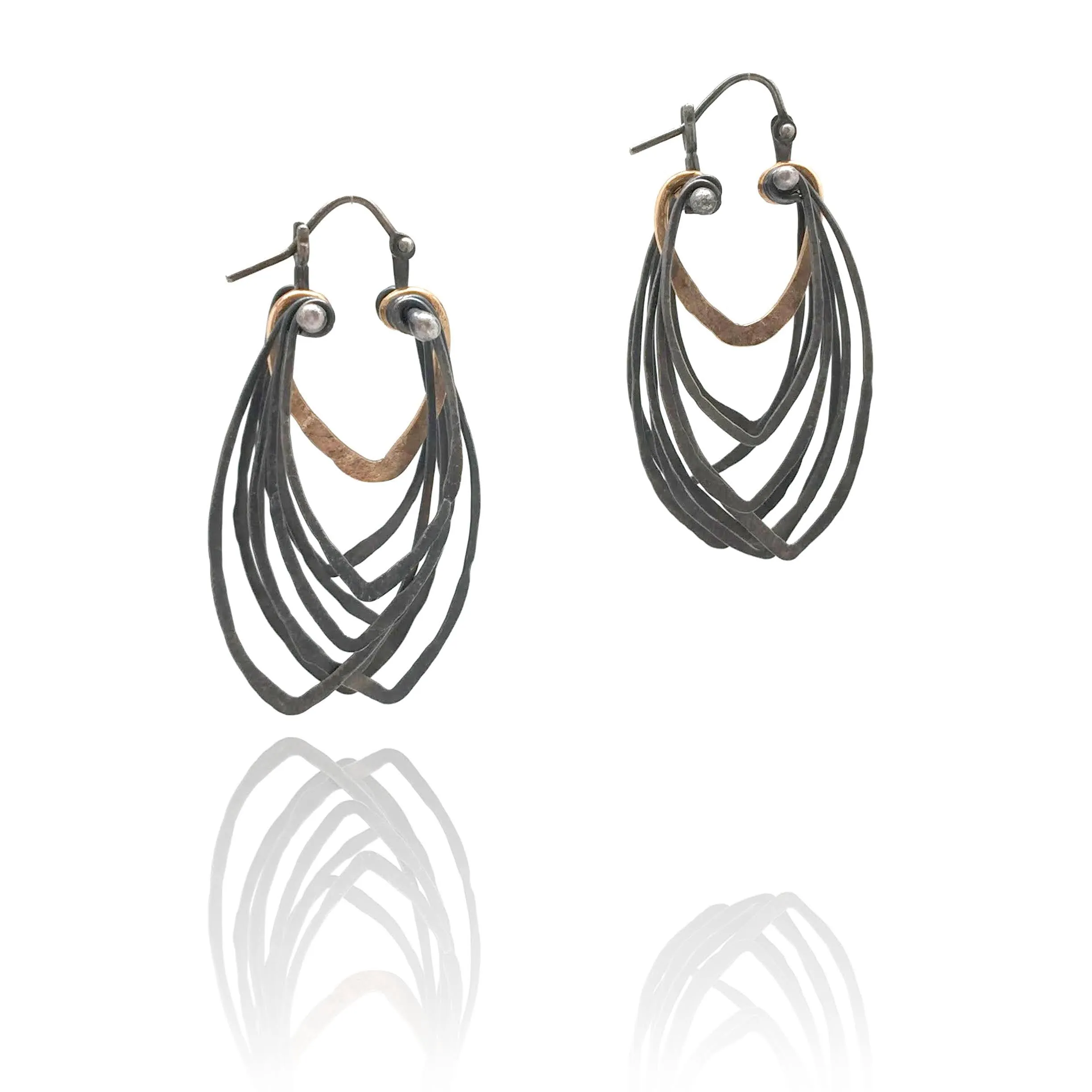 Oxidized Cicada Hoops - Short