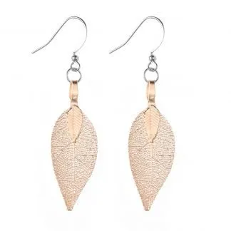 Pure Leaf Earrings - Champagne
