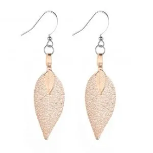 Pure Leaf Earrings - Champagne