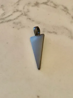 Solid Mini Arrow Charm - Hematite