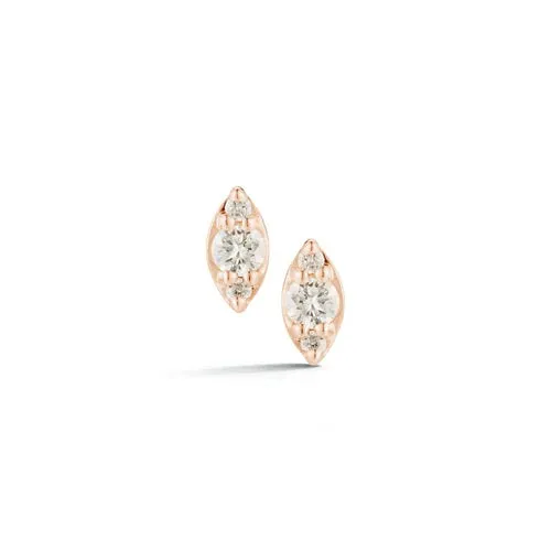 Sophia Ryan Mini Marquise Studs in Rose Gold
