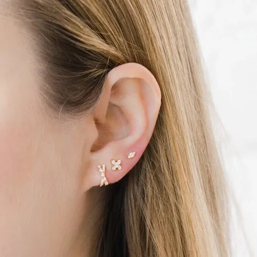 Sophia Ryan Mini Marquise Studs in Rose Gold
