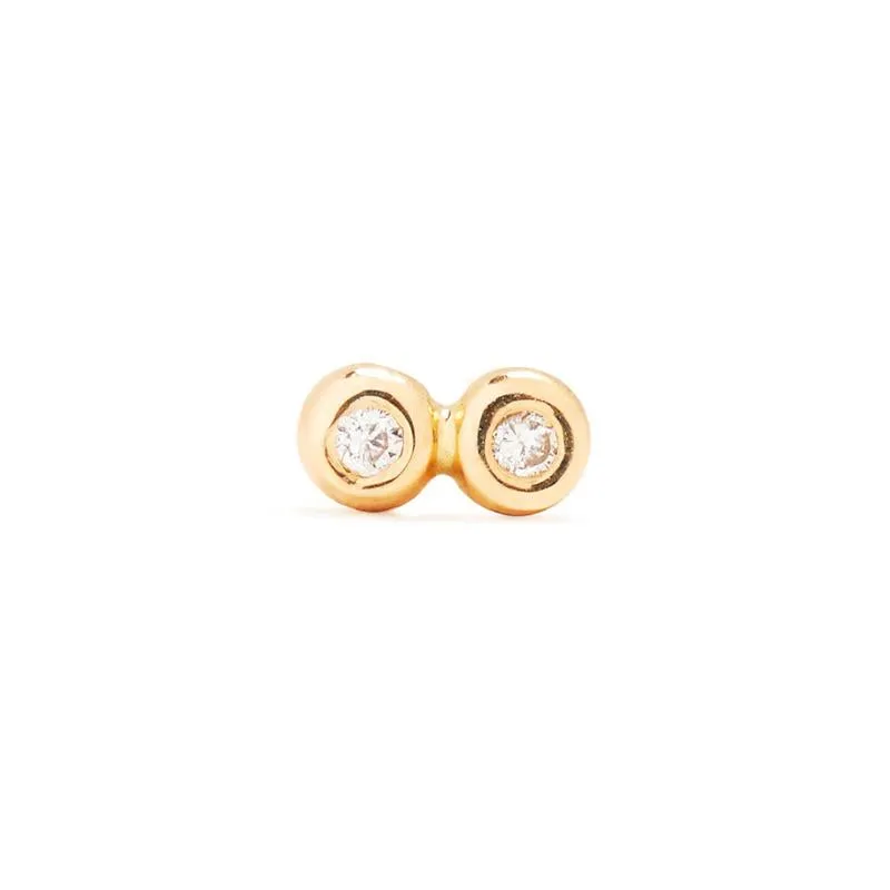 Tiny Infinity Studs with Diamonds