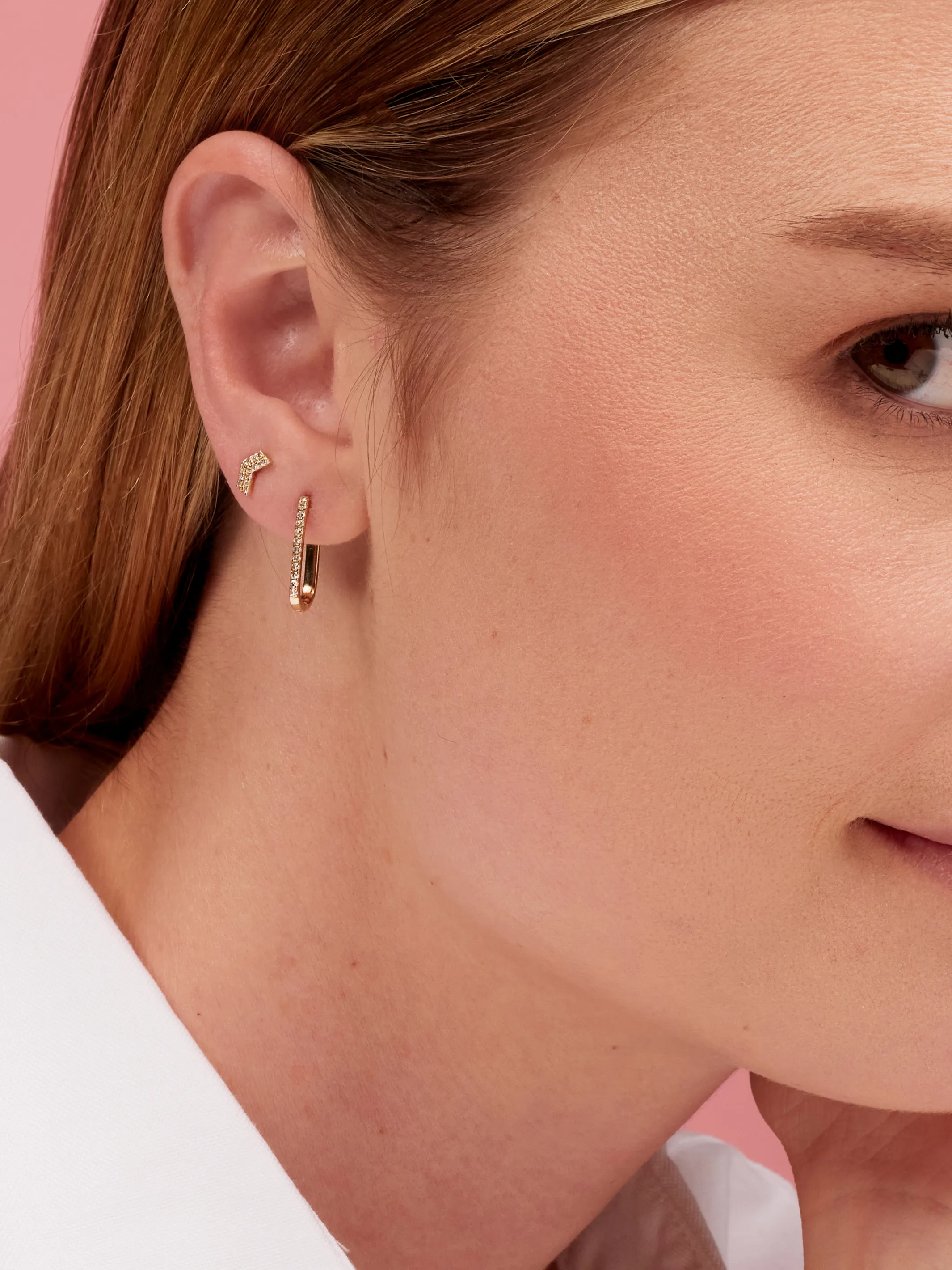 Vivi Chevron Stud Earring 14K