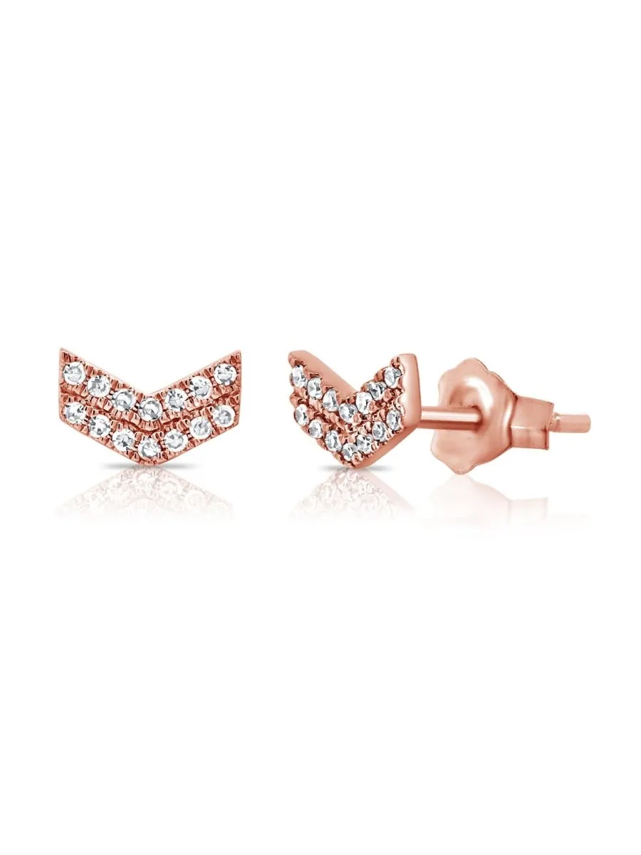 Vivi Chevron Stud Earring 14K