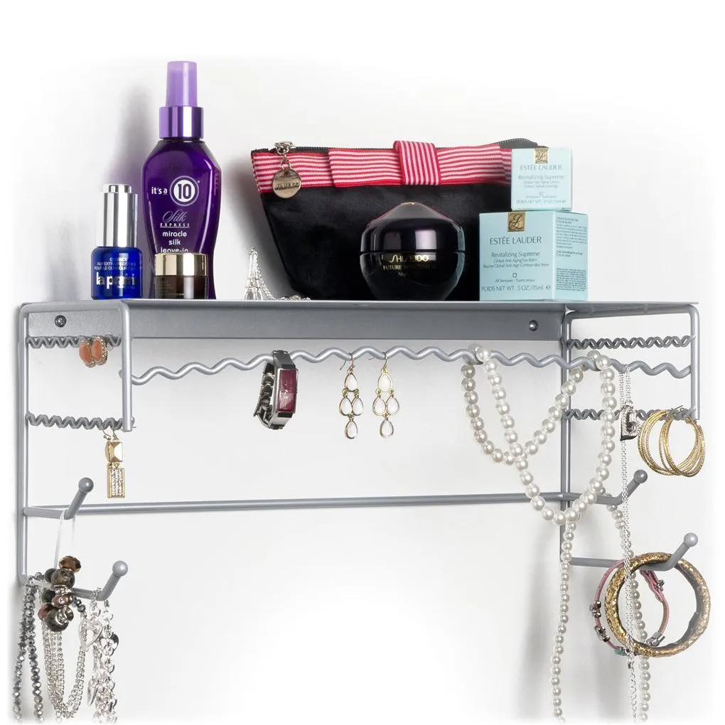 Wall Mounted Jewelry Organizer Shelf