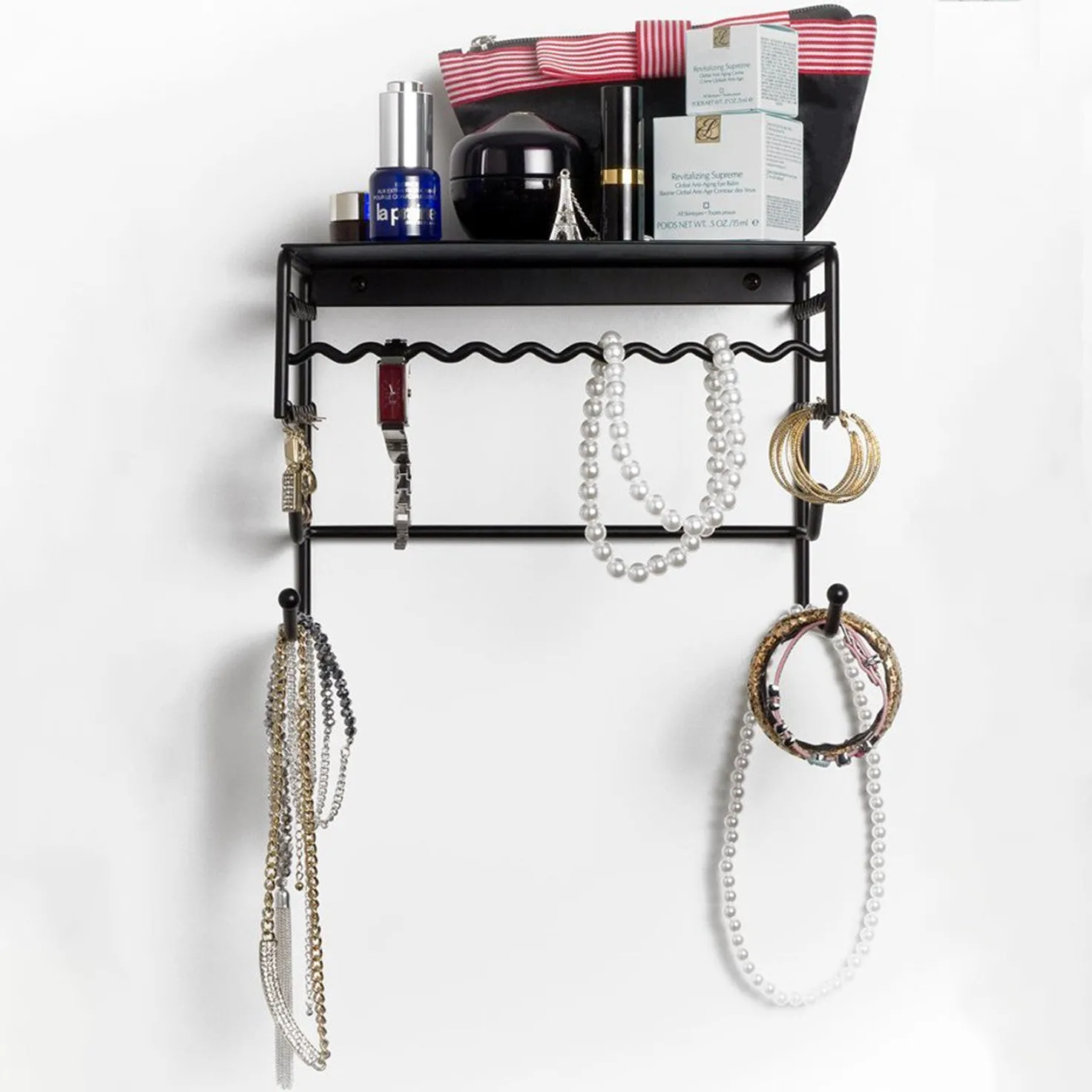 Wall Mounted Jewelry Organizer Shelf