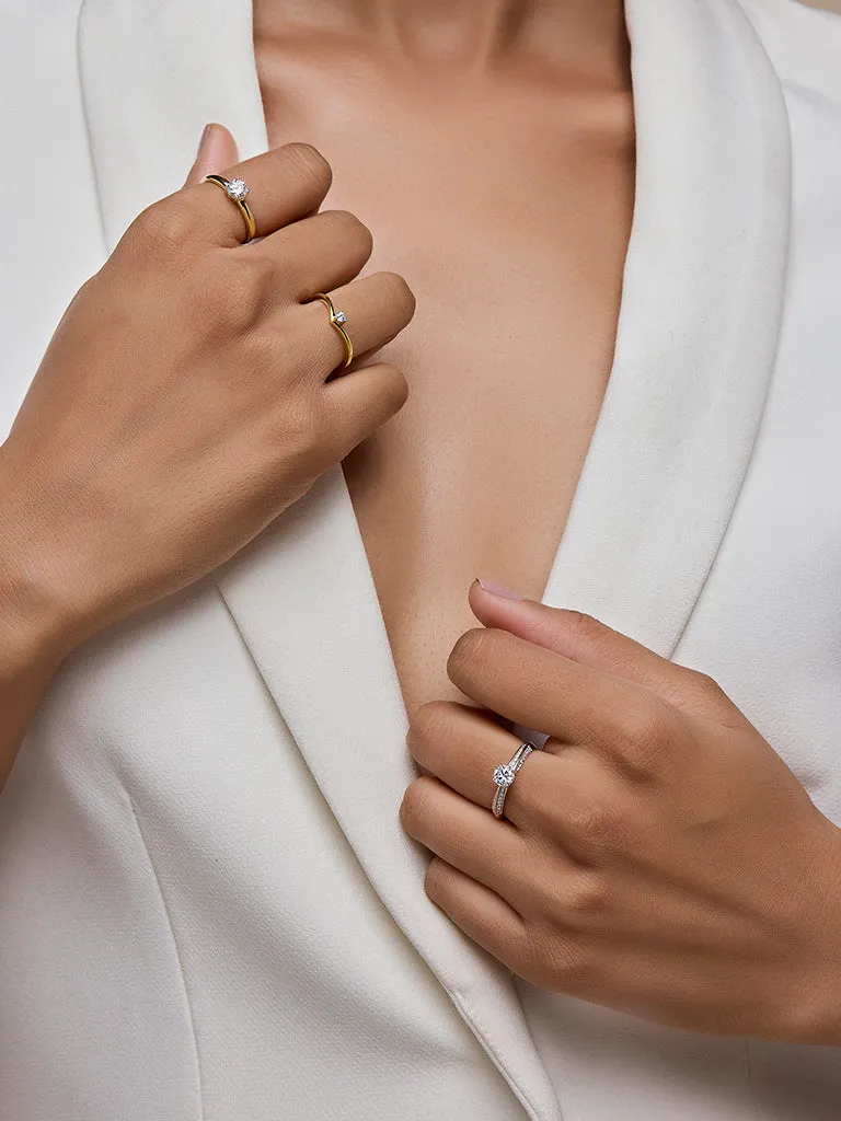 Westside X Pome Sleek Wave Lab Diamond Ring