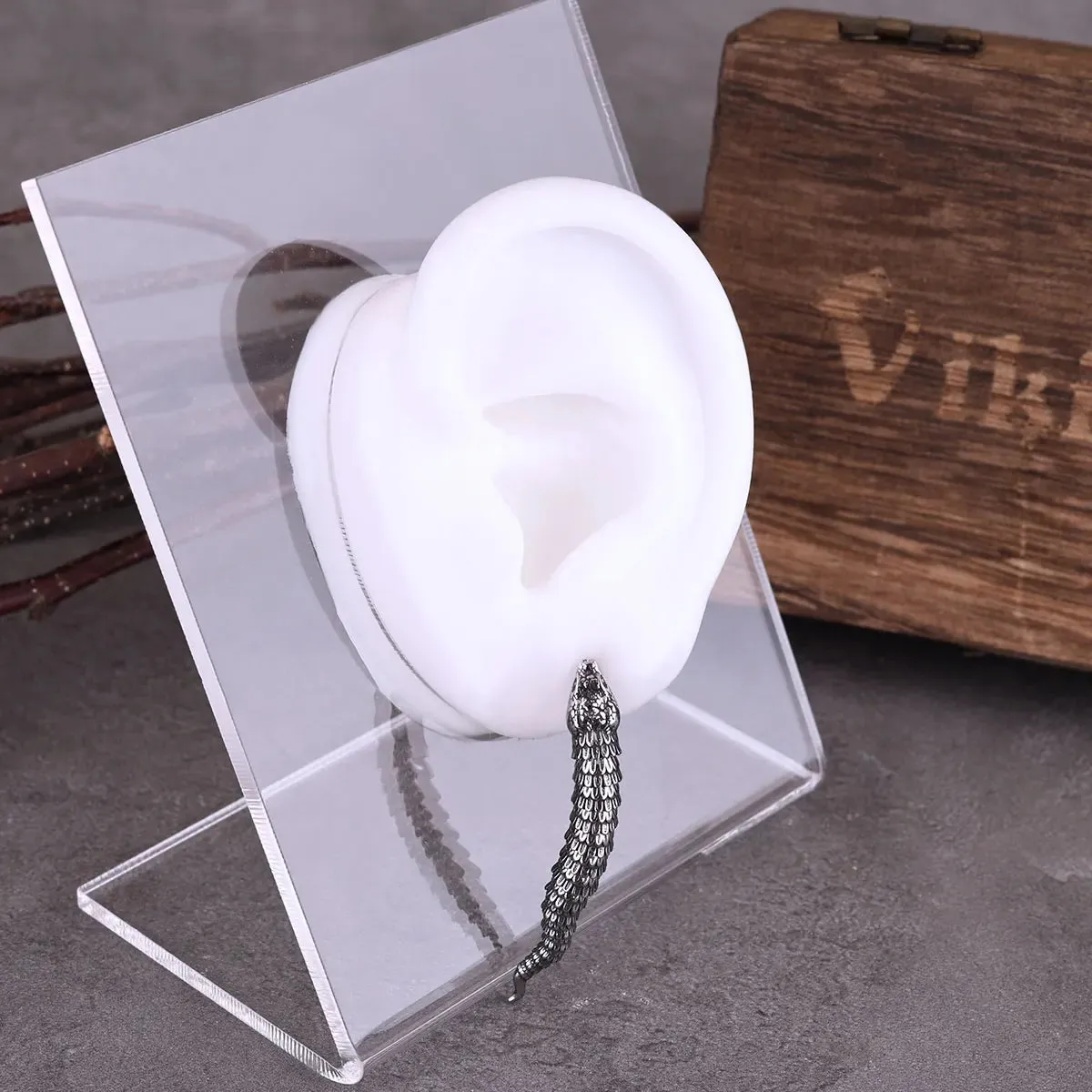 Wriggling Worm Viking Earrings